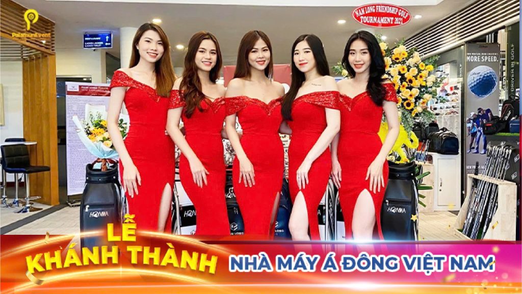 nghi thức cắt băng khánh thành nhà máy