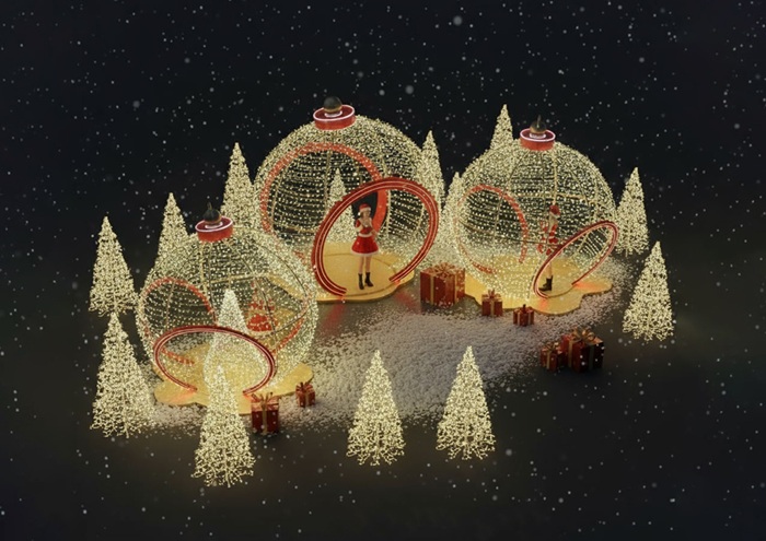 Chủ đề Noel với tone màu vàng ấm áp