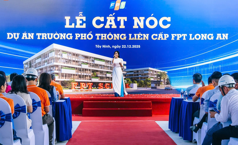 lễ cất nóc trường FPT Long An