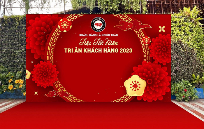 Backdrop gala dinner phong cách sang trọng, đẳng cấp